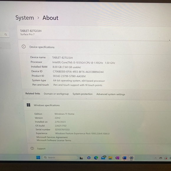 Microsoft surface pro 7 - Picture 7 of 7